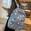 Summer Harajuku Style Backpack For College Students With Nylon And Geometric Prints For Daily Use