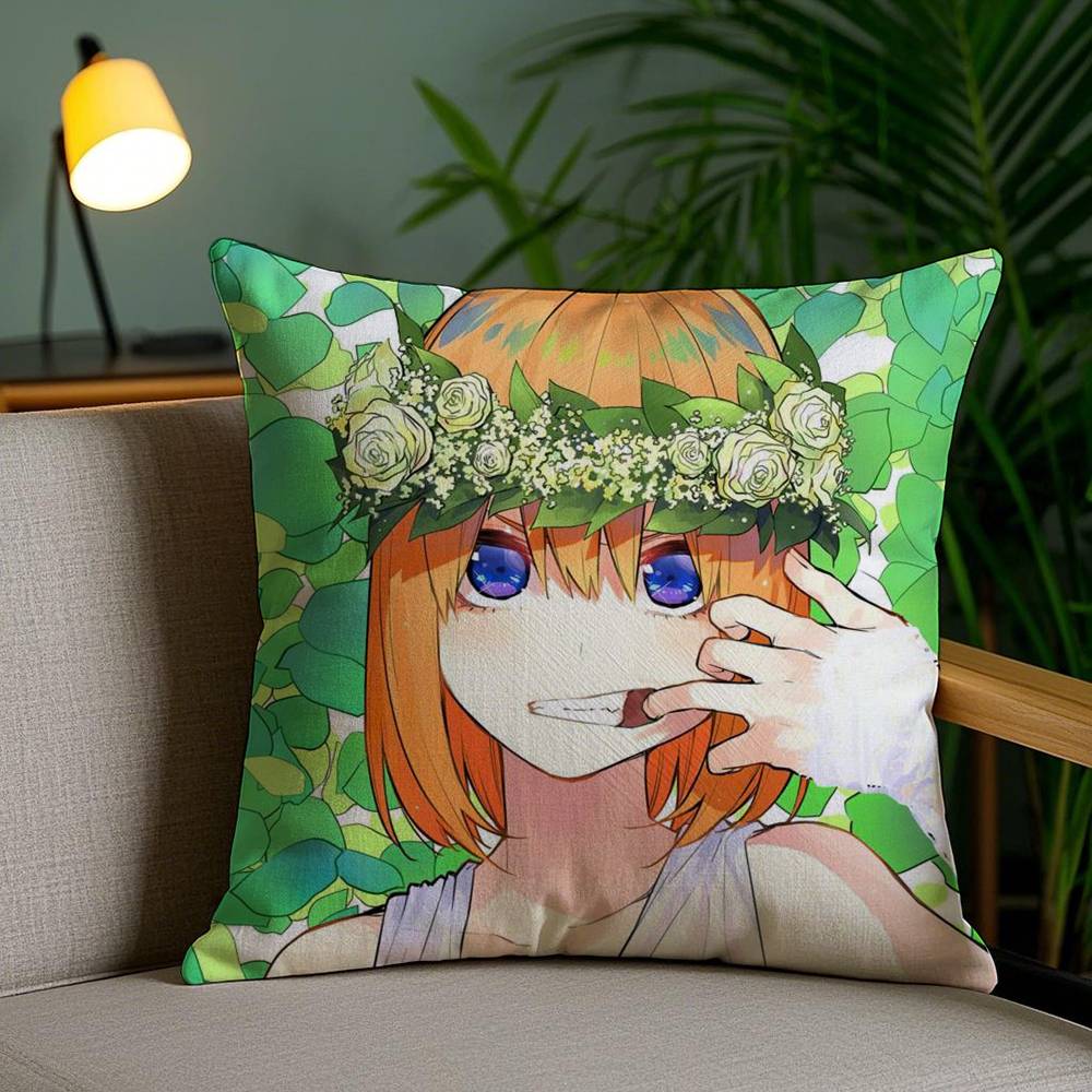 Pillow Case The Q-Quintessential Quintuplets Sofa Short Plush Double-sided HD Printing Room Home Office Gift Cushion Cover