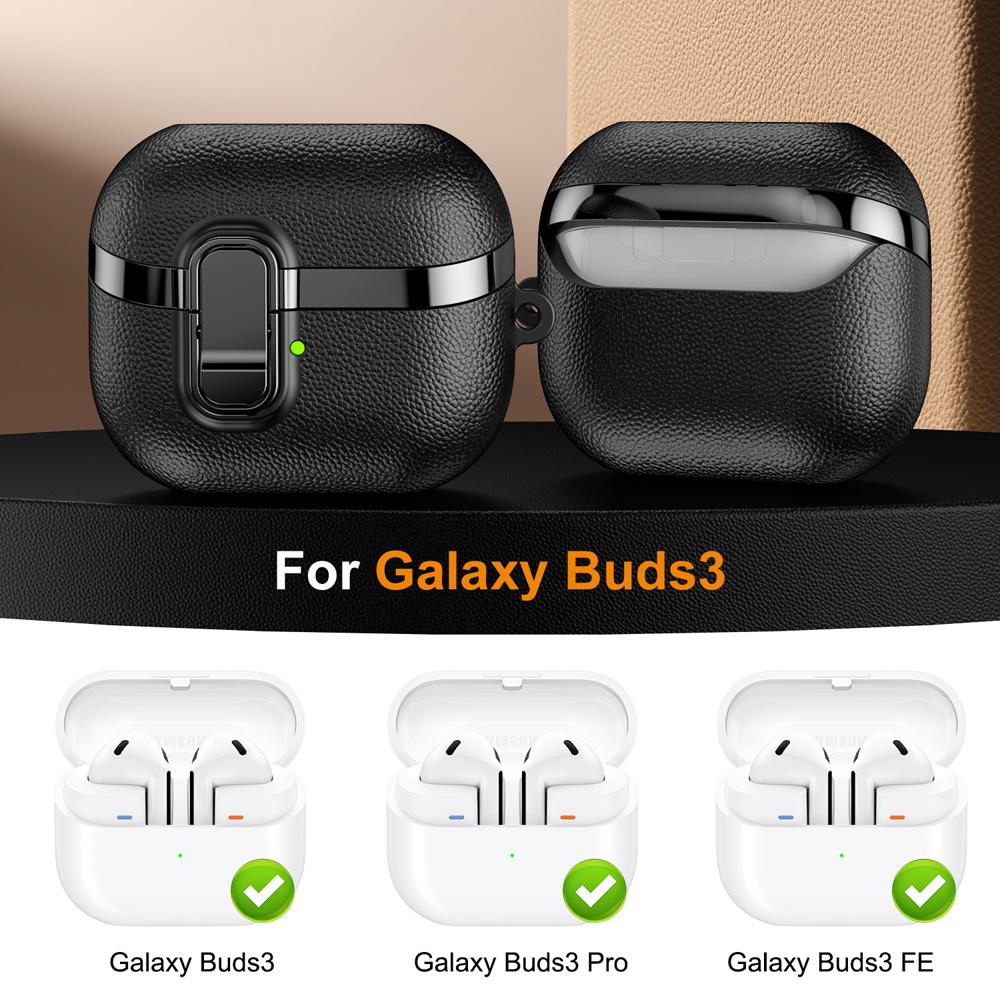 For Samsung Galaxy Buds3 FE Buds 3 Pro Shockproof Earphone Protector Case Protective Sleeve Cover With Keyring Accessories
