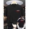 European sizes Men's Casual T shirt Threaded Round Neck Short sleeved Top Fabric Refreshing and Comfortable