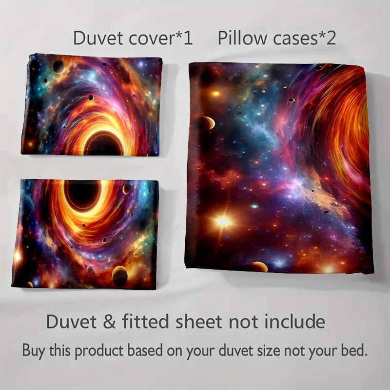 "Cosmic Black Hole" Bedding Duvet Cover Sets Duvet Covers Pillowcases Gifts (1 * Duvet Cover 2 * Pillowcases, Without Duvet Insert)