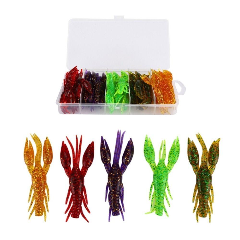 30PCS Soft Crawfish Fishing Lures PVC Fishing Lures Durable Crawfish Fishing Baits Trout Fishing 30PCS-7.5cm/5.5g