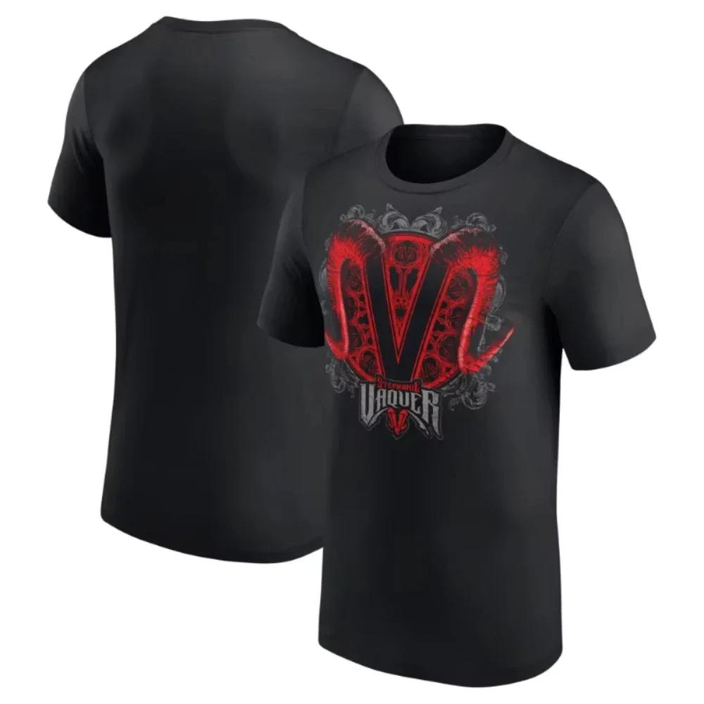 2025 Summer New Sports Clothes Tops Black&white Stephanie Vaquer V Logo T-Shirt for Men's and Women's Tee Shirts
