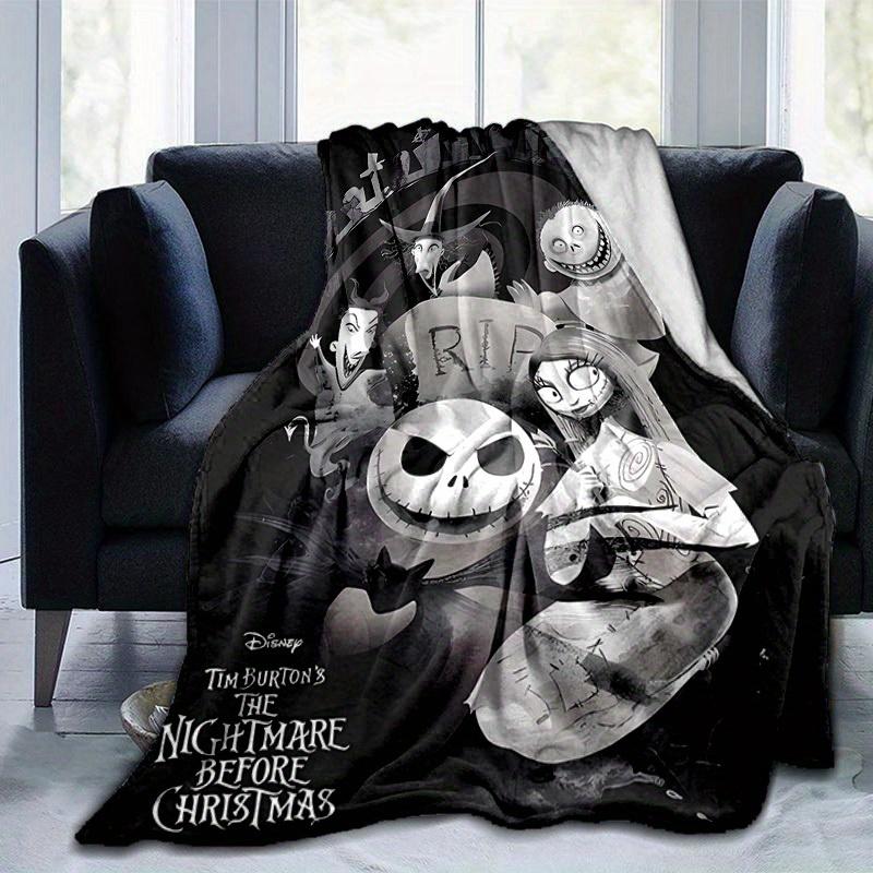 1pc, Cozy Nightmare Before Christmas Home Decor Blanket: Perfect Gift for Bedroom, Living Room, Travel, Camping, Car