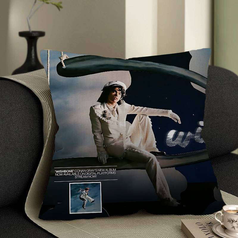 Kid KKrow Conan Gray Pillow Cover Design Cushion Cover Decor Holiday Decorati