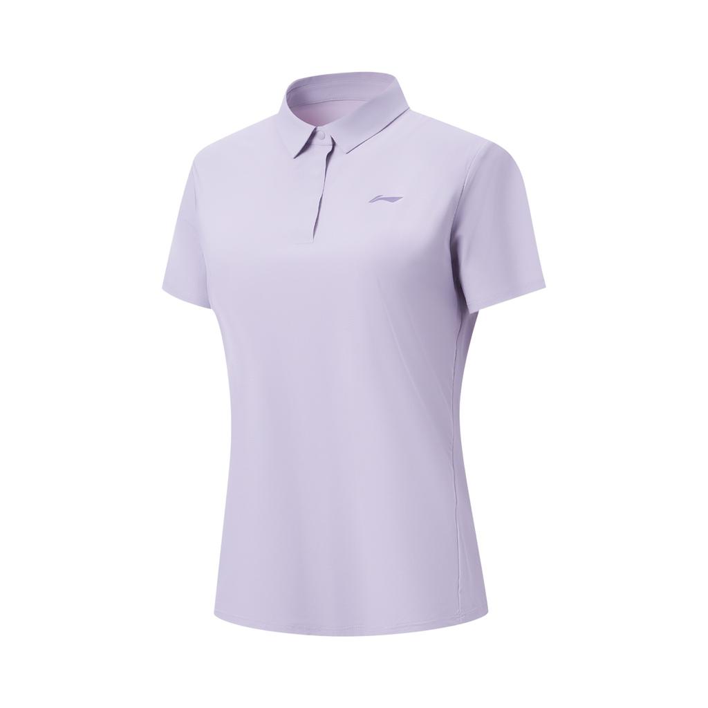 Li Ning Fitness Series Brand Logo Sewn Button Polo Shirt Women tops APLW222-5