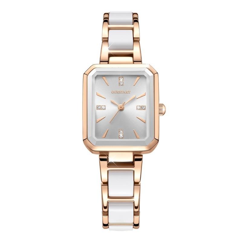 Fashion Ladies Watch Square Temperament Alloy Quartz Watch
