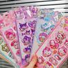 6Style Anime Kawaii Sanrio HelloKitty Kuromi 3D Shake Stickers Cute DIY Album Diary Handbook Decor School Student Stationery Toy