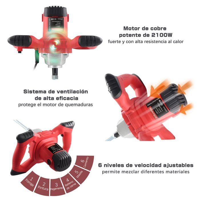 Malaxeur - BriSunshine - 1800 W - Filaire - 6 vitesses - Ergonomique