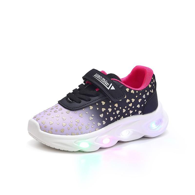 

Girls Running Shoes, Boys Lightweight LED Flashing Shoes, Spring-autumn Children s Casual Anti-slip Sports Shoes 30