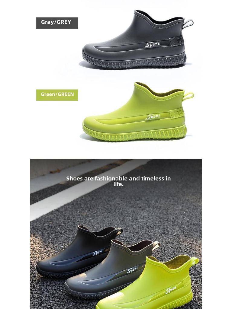 Men's Waterproof Non-Slip Rubber Rain Boots - Work and Fishing Shoes