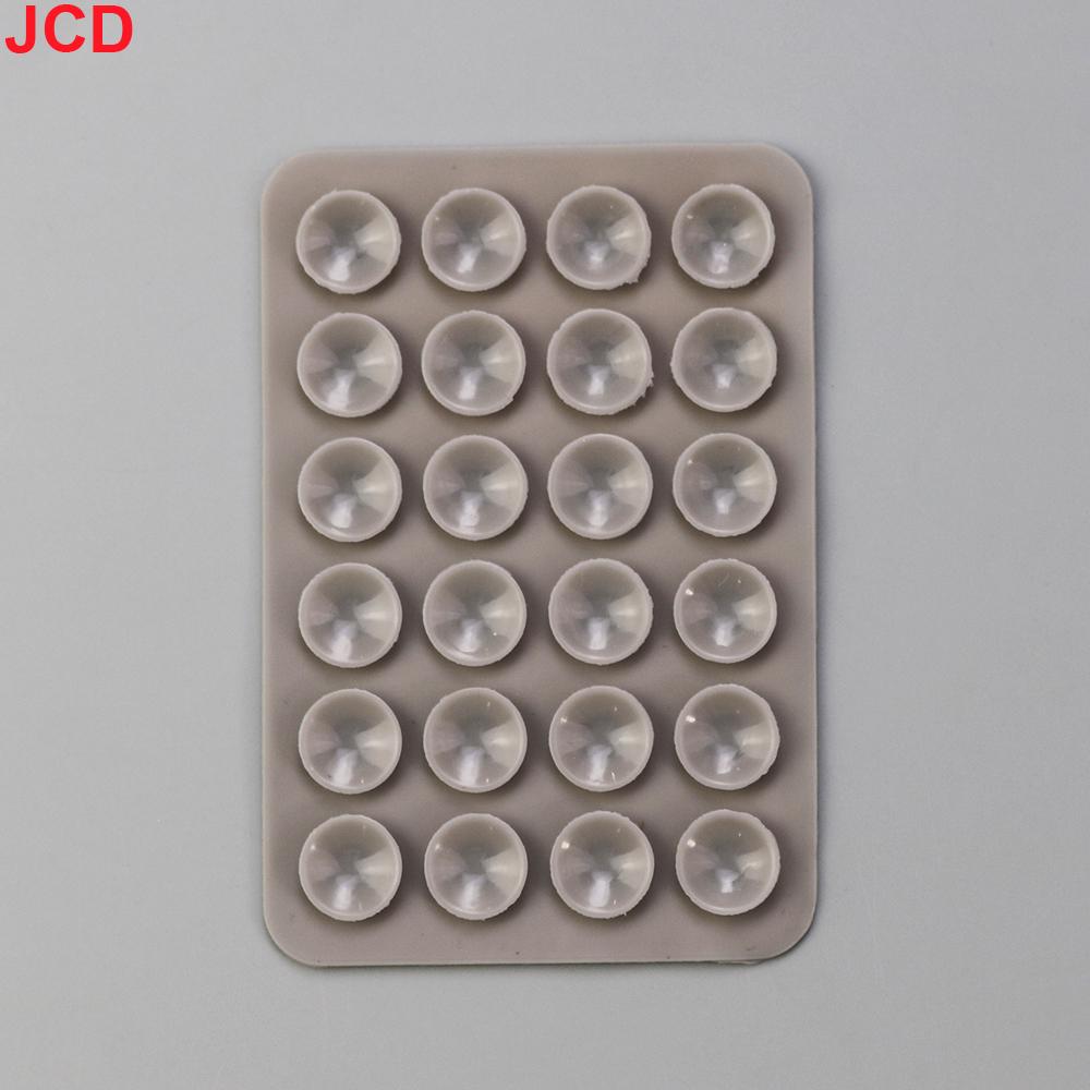 JCD 10pcs Suction Cup Wall Stand Mat Multifunctional Silicone Leather Square Phone Case Anti-Slip Holder Mount Suction Cups