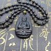 Obsidian Zodiac Pendant and Birth Buddha Charm – Eight Protectors Collection, Ideal for Gifts
