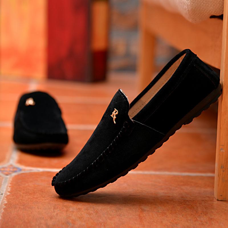 2025 New Men's Shoes Spring Thin Doudou Shoes Men's Business Casual Work Shoes Lazy Shoes Low-top Driving Shoes