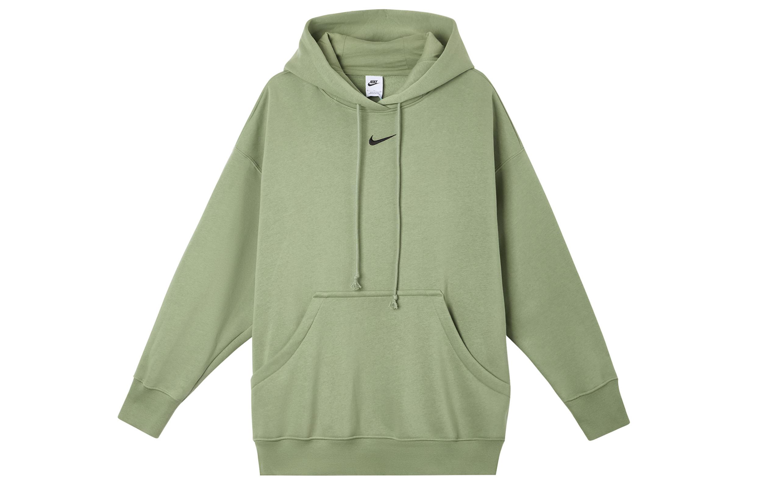 Nike Sweatshirts Women s Green Hooded Moderate Other DQ5860-386 XS