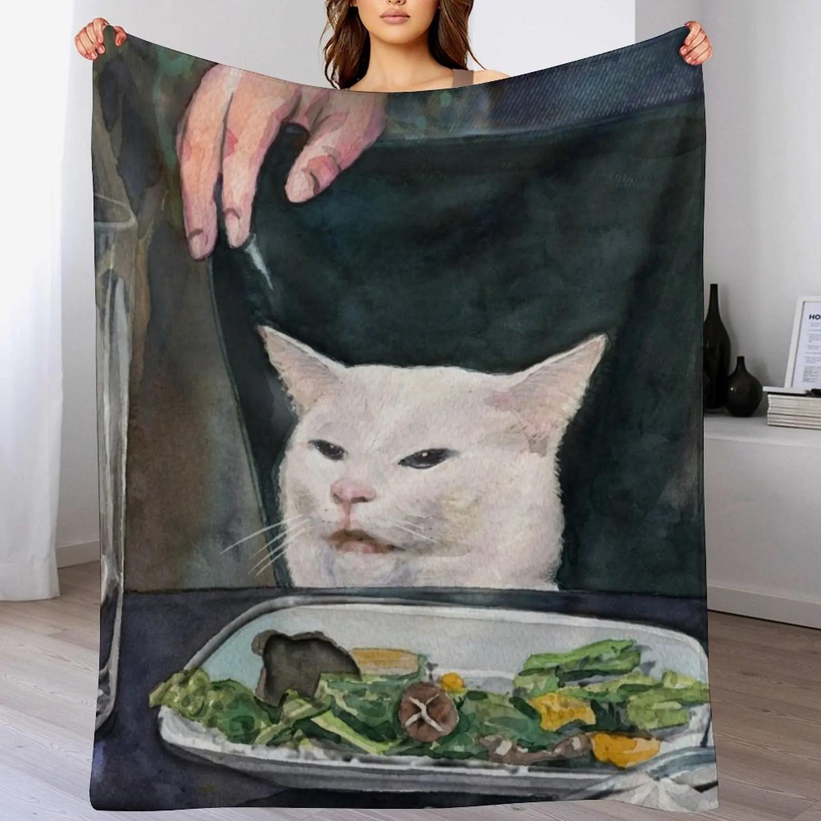 

New Woman Yelling at Cat Meme2 Throw Blanket Modern Design Soft Blanket for Home Decor 102x76cm(40x30in)