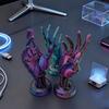 3D Printed Robotic Hand Statue Game Controller Stand Mechanical Hand Statue Gamepad Joystick Holder Support Rack Decoration