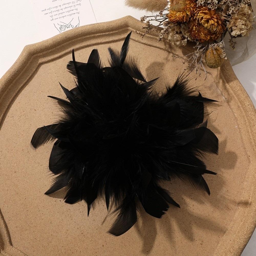 DIY Jewelry Simulated Flower Brooch Accessories Feather Fake Flower for Pin  Wedding