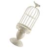 Candle Holder White Vintage Bird Cage Type Carved Candlelight Stand Table Decoration for Banquet Dinning Party