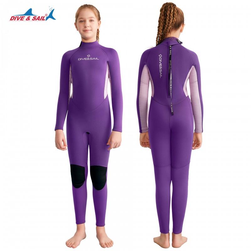 Children's Diving Suit 2.5MM One-piece Long-sleeved Girls 'warm Swimsuit Teen Snorkeling Surfer