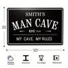 Custom Text Vintage Man Cave Sign Vertical Metal Wall Decor