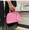 Women's Vintage 2025 Ostrich Pattern Large Capacity Handbag - Single Shoulder/Crossbody