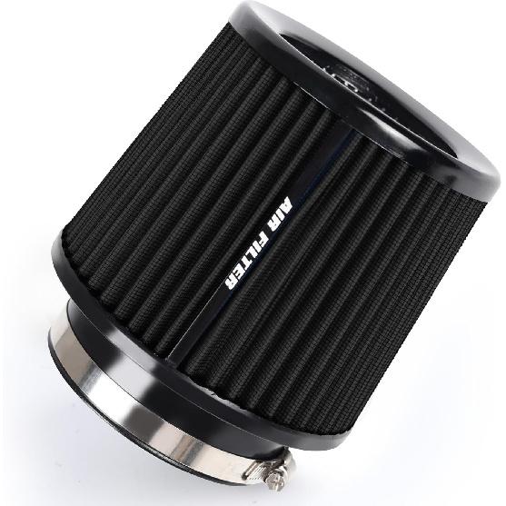 3 3.5 4 Inches Cold Air Intake Filter 76mm 89mm 101mm High Performance Washable Clamp-On Replacement Cone Air Filter 3 in 1 Size Purple