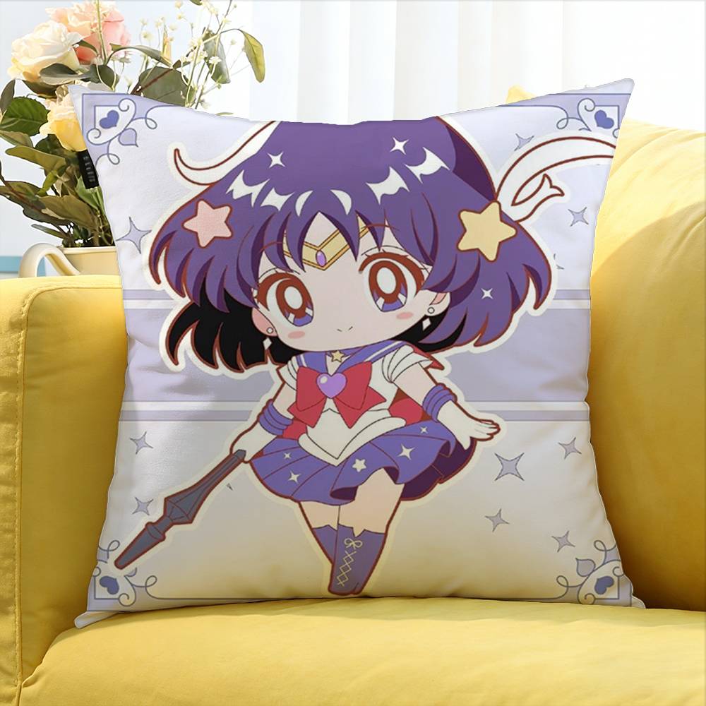 Cute girls SSailors MMoones World Various Sizes Square Pillow Case For Car Home Bedchamber Decor