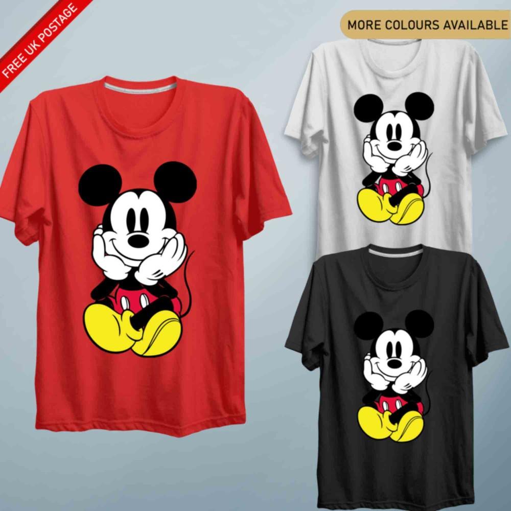 The Mouse T-Shirt Cute Cartoon Couple Tee Unisex Men Women Kids Gift Top