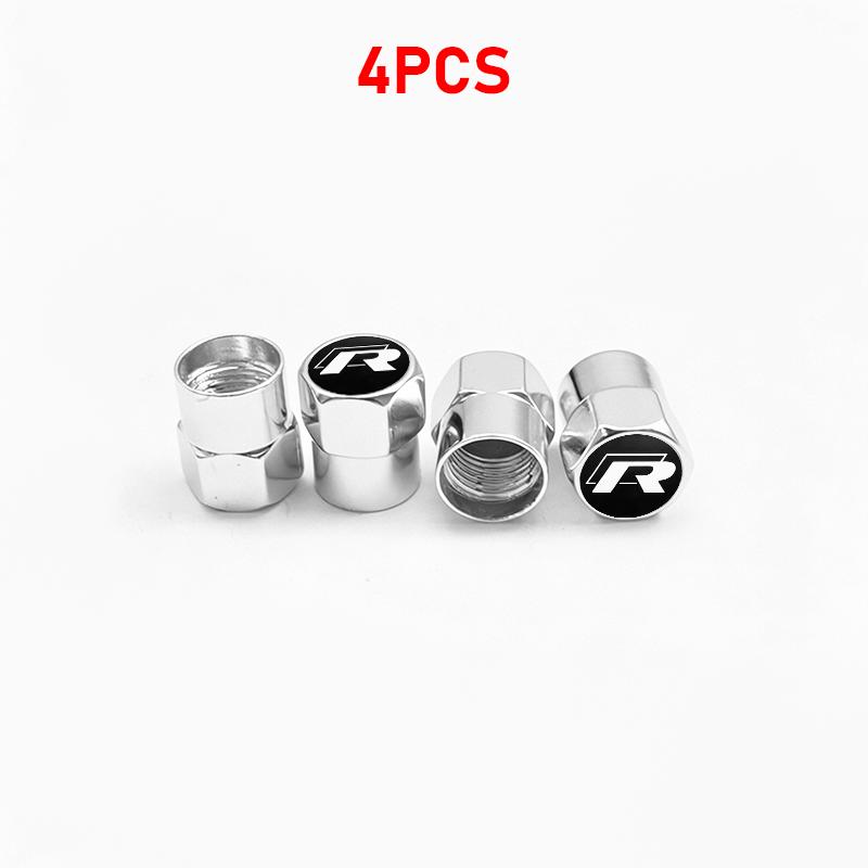 For VW Passat Touareg Magotan Golf 6 7 8 Polo Tiguan GTI Logo Car Tire Wheel Valve Caps Cover Key Chain Ring Keychain Accessory