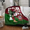 Portugal Football Spirit printed flannel breathable and warm blanket, a stylish home gift, suitable for home, office and bedspread use. 0713a15