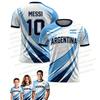 Summer Fashion GPT New Messi Graffiti Fan Sports T-shirt Daily Match Training Comfortable Parent-child Argentina Football Jersey