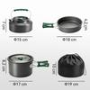 Camping Cookware Set, 11-Piece, Grey