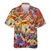 Maglietta da uomo con stampa 3D Maschera da wrestling messicana Lucha Libre Manica corta Collo a revers Top Estiva Street Camicie Hawaiane