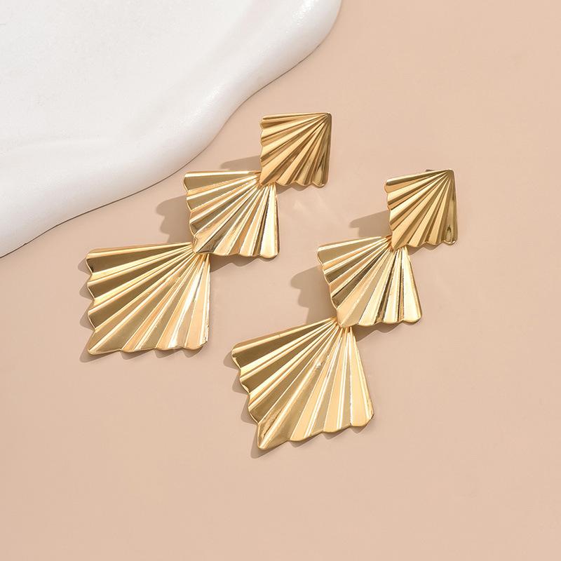 Fashion Exaggerated Geometric Diamond Earrings For Women