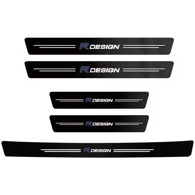 1/4/5Pcs Car Door Sticker Threshold Anti Scratch Decal Accessories For Volvo Xc60 Xc90 V40 V60 S60 V50 V90 S80 C40 XC40 Rdesign