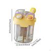 Cute Water Bottle Double Drinking Compartments 780ml Funny Cup with and Strap