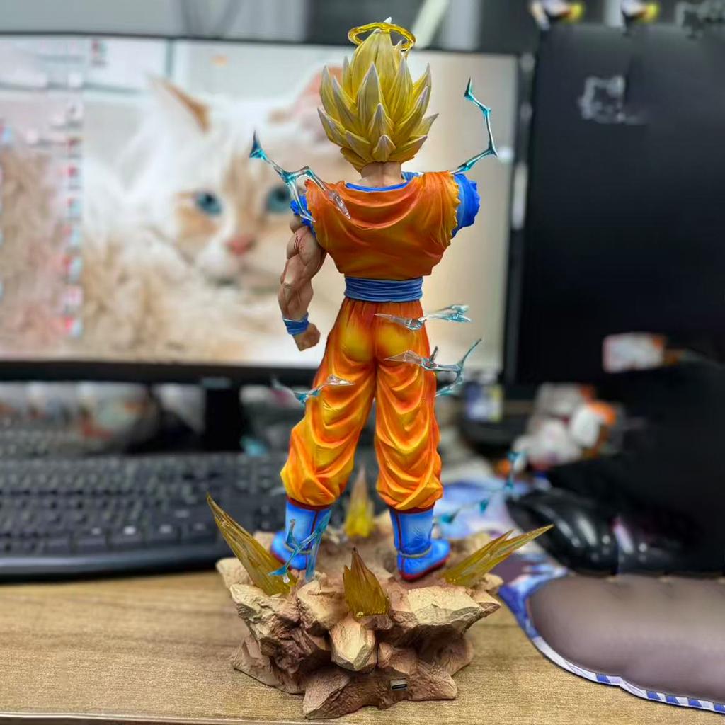 Z Son Goku Ssj2 Figure Led Base Super Saiyan 2 Goku Pvc Action Figures 33cm/12.2inch Collection Model Toys Gifts