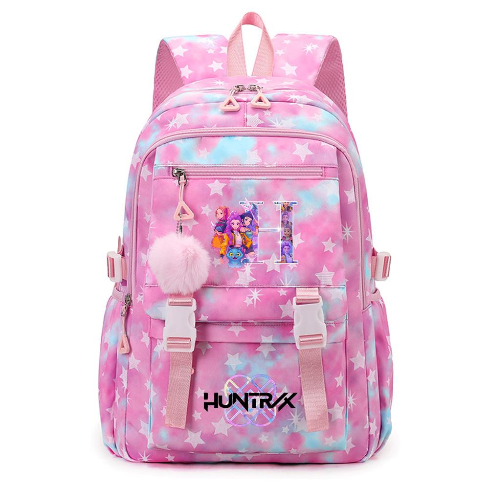 26 English Letters Printed Backpack Large Capacity Bookbag Student Boy Girl Schoolbag Outdoor Large Capacity Waterproof Laptop Travel Bag