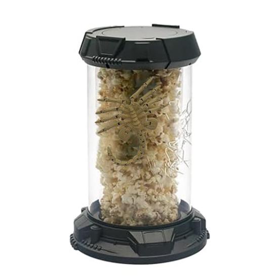 Facehugger Popcorn Bucket LED Alien Octopus Tentacles Stasis Chamber Tank Gotycka dekoracja pulpitu Wystrój domu