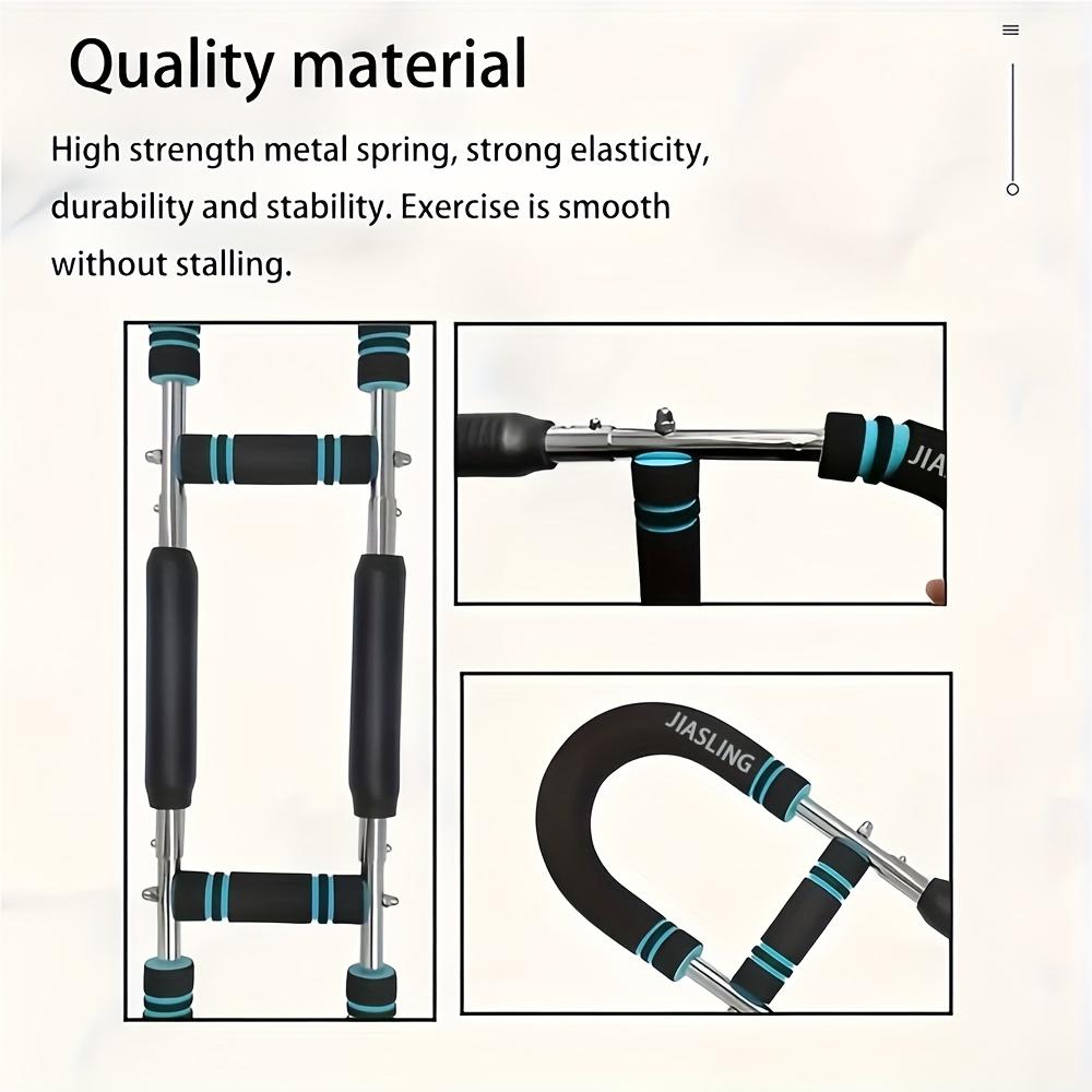 U-Shaped Adjustable Forearm and Chest Strength Trainer, 60-100 Lbs Resistance Portable Triceps Workout Equipment for Home Gym Fitness