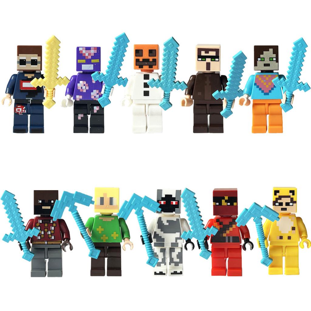 Building Block World Doll With Base Weapon Children'S Toy