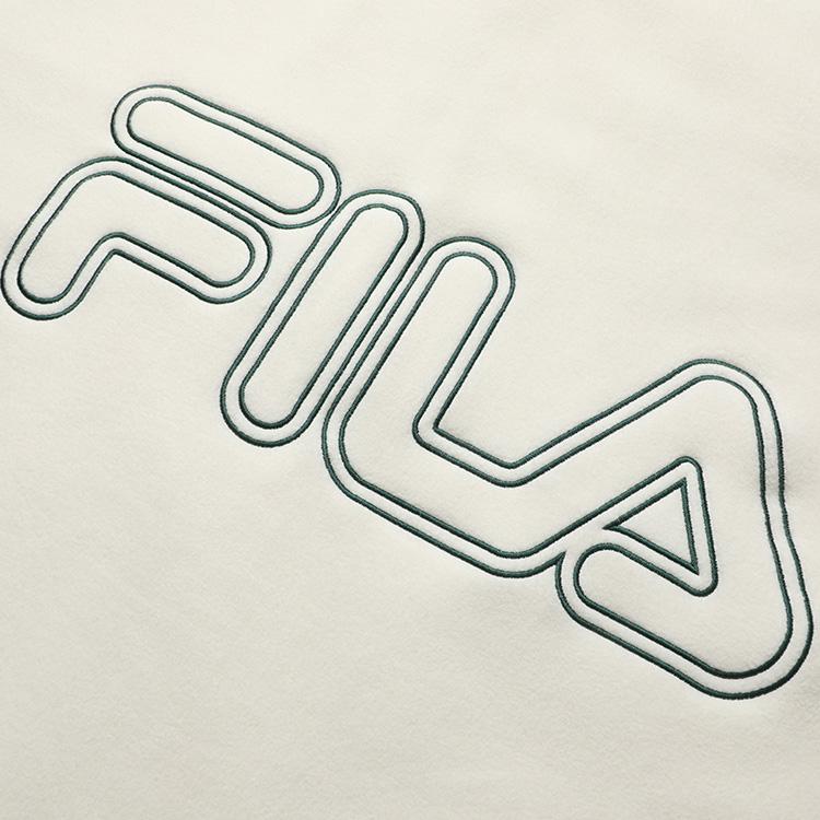 Fila Fusion Color Block Half-Zip Logo Sports Loose Hoodie Men Hoodies Milk-Beige T11M213705FBG