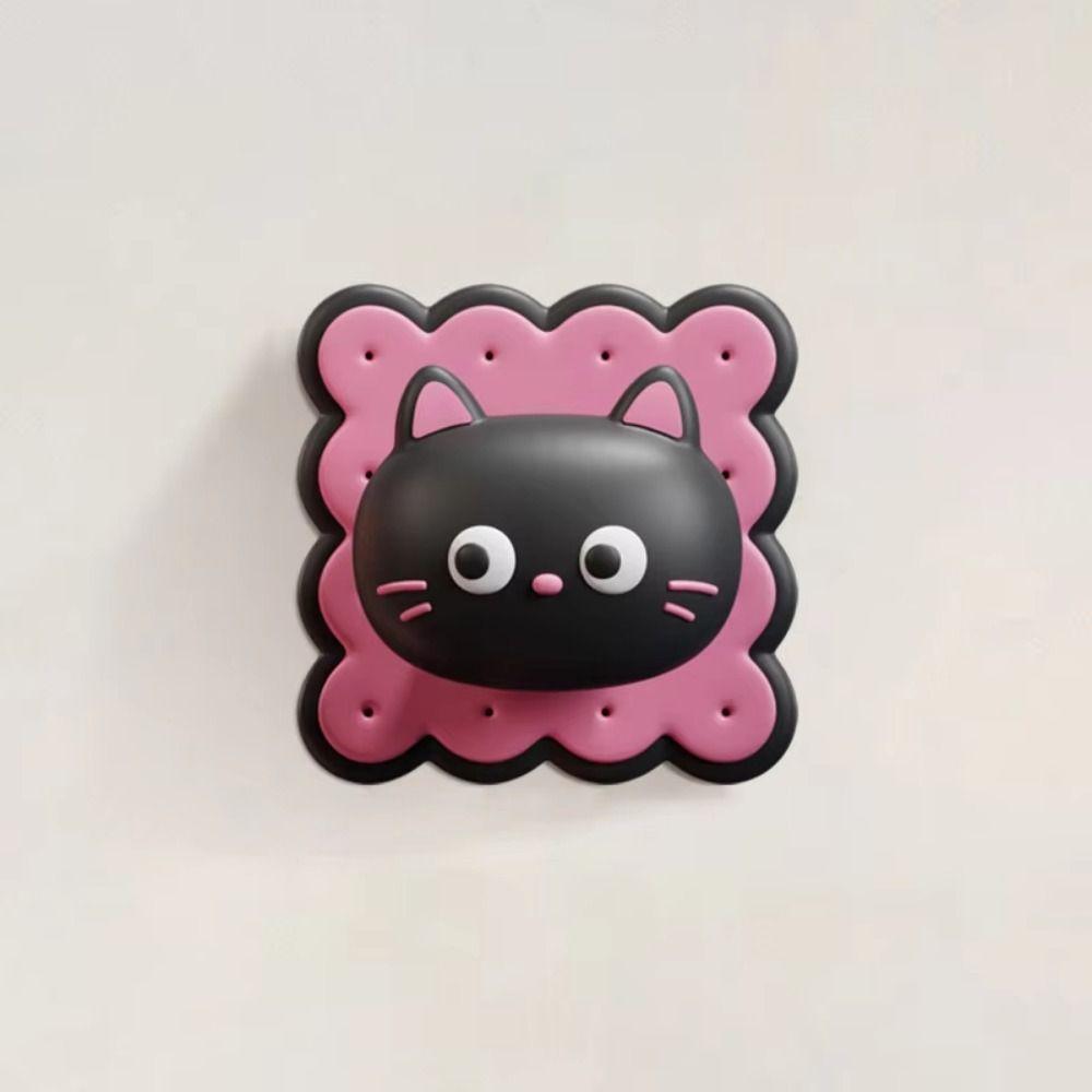 Cartoon Cat Door Handle Protector Silent Door Shock Absorber  Wall Decoration
