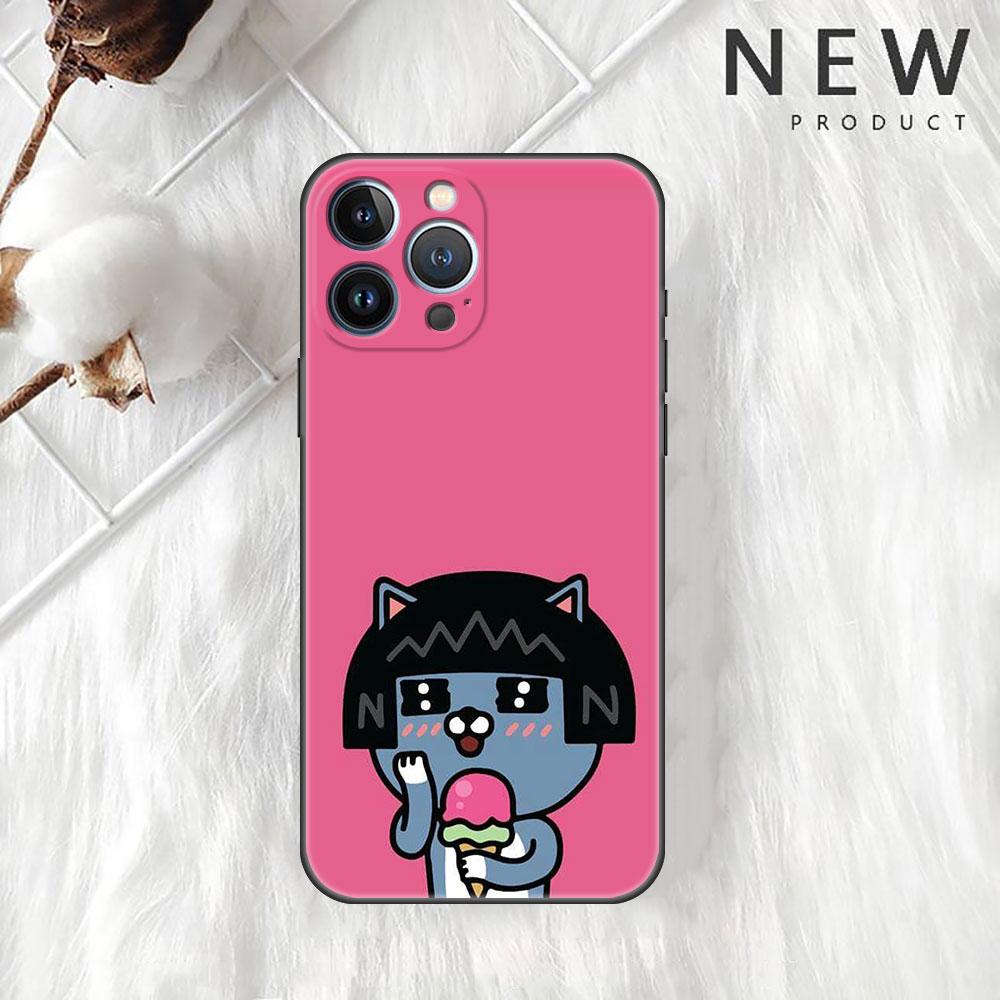 

Funda Case For Apple iPhone 14 11 13 7 12 Pro 7 XR XS Max 8 Plus 6 14Pro 13Mini Black Soft Phone Coque Kakao Friends Cute iPhone 6 6S