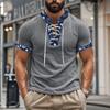 Summer Men Strap Corduroy Short Sleeve T-shirt Men