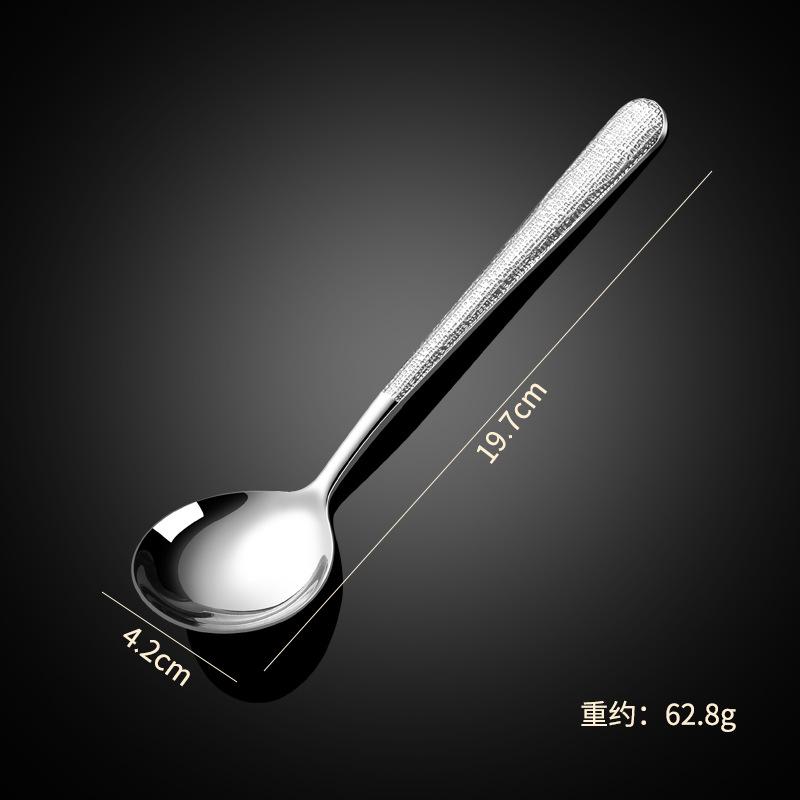 304 stainless steel spoon tableware elegant star diamond cloth crack western food steak knife fork spoon dessert spoon