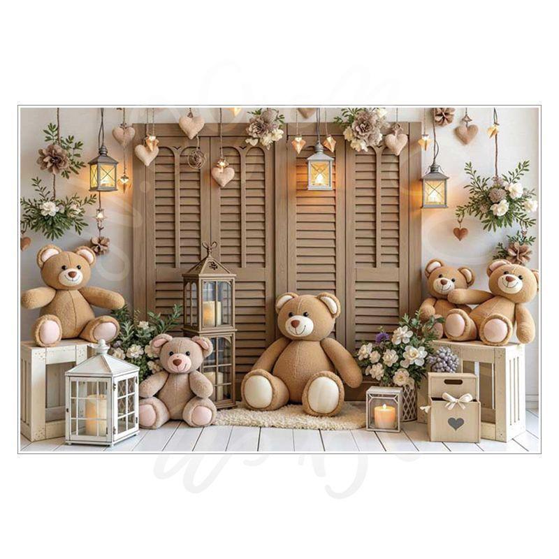 Balloon Cartoon Background Fabric  Children's Birthday Party Decoration Background Wall Fabric  Pet Photography Background Fabric