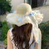 Summer Lace Big Brim Straw Hat Travel Seaside Vacation Sun Protection Sun Hat Children Versatile Casual Beach Hat