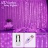 LED-Lichtervorhang mit Fernbedienung und Timer, 33 Meter USB-Kabel Lichterkette für Innenparty Feiertagsdekoration